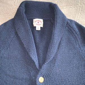 Brooks Brothers Red Fleece Cardigan Sweater Small